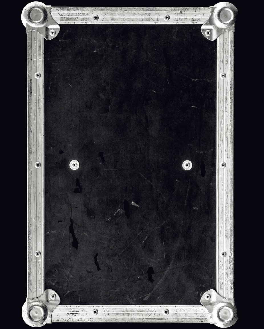 Closed road case isolated on black backg
